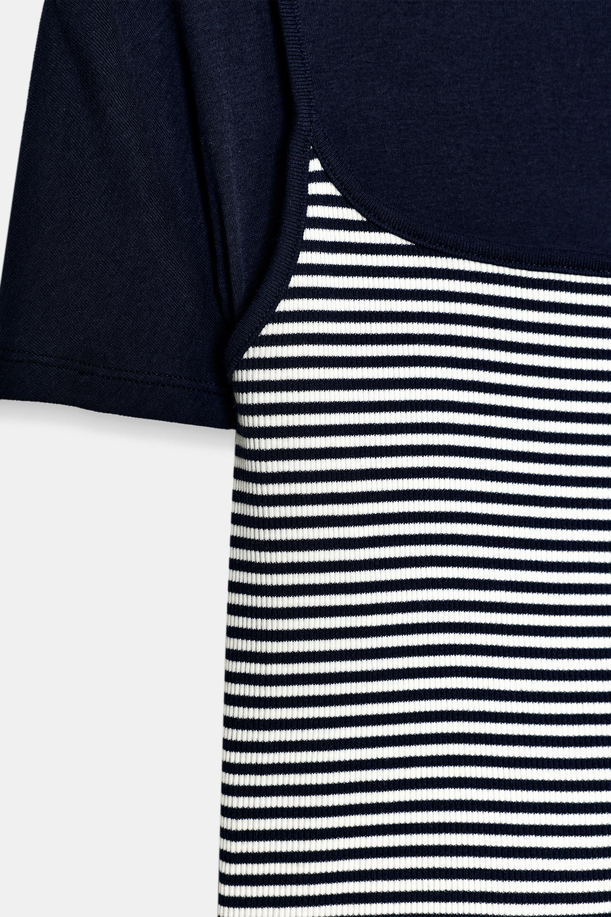 TRIPLE STRIPE EFFECT T-SHIRT